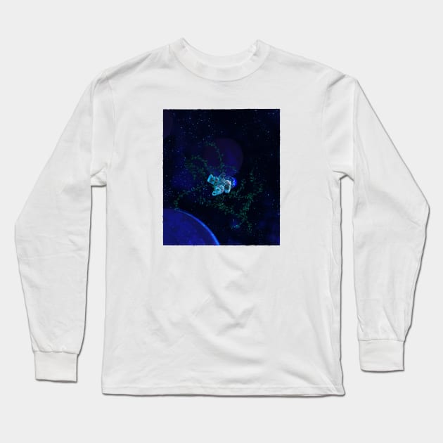 Astrocat Dreaming In Space Long Sleeve T-Shirt by You Miichi